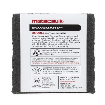 Rectorseal Corp. Metacaulk Box Guard Double 66367